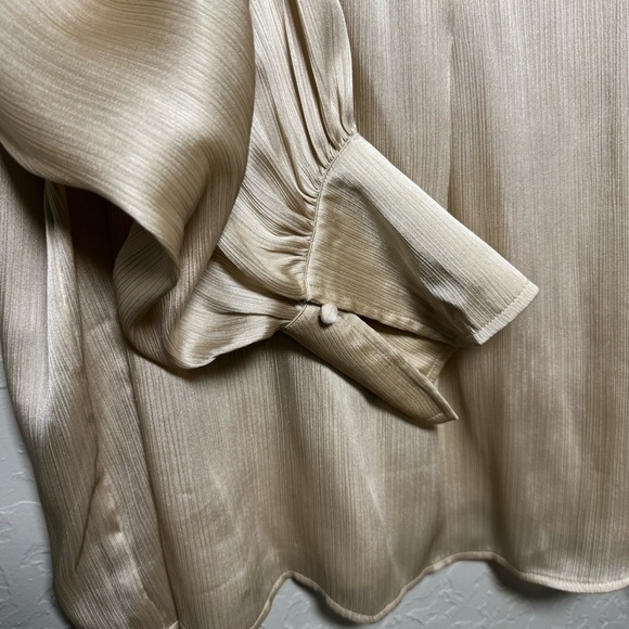 Banana Republic Factory Crinkle-Volume Sleeve Blouse XL - Picture 4 of 7